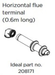 Ideal Horizontal Flue Kit Flue 208171(Logic,Logic+)