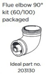 Ideal Flue Elbow 90DEG 203130